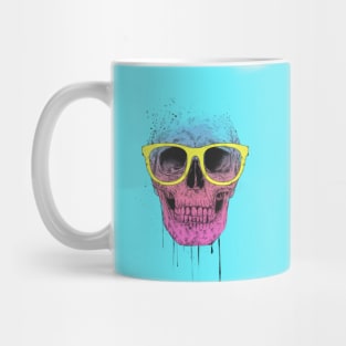 Pop art skull with glasses Mug